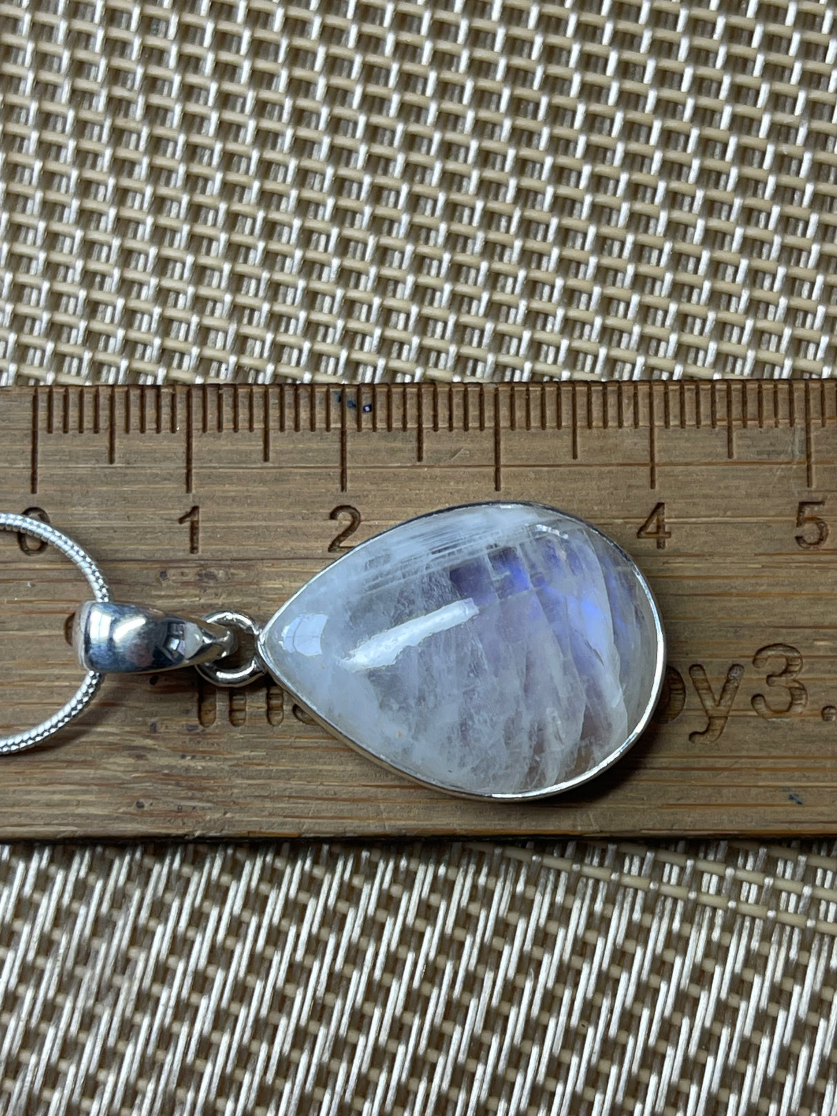 Moonstone Rainbow Silver Pendant & Chain - “My mind is open to new possibilities and opportunities”.