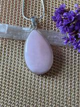  Pink Opal Silver Pendant & Chain