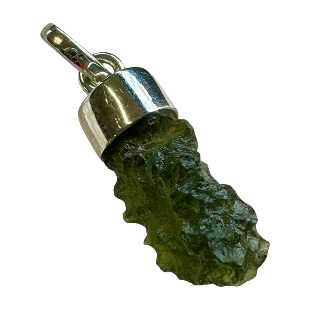 Moldavite Silver Pendant #5 2.3g - Transformation & Protection