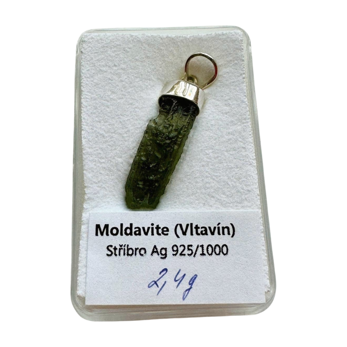 Moldavite Silver Pendant #8 2.4g - Transformation & Protection