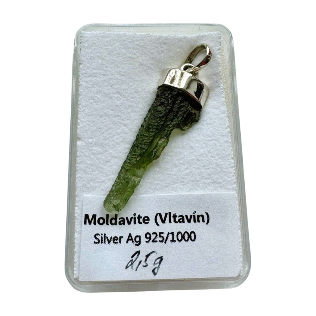 Moldavite Silver Pendant #9 2.5g - Transformation & Protection