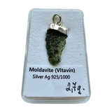 Moldavite Silver Pendant #10 2.7g- Transformation & Protection