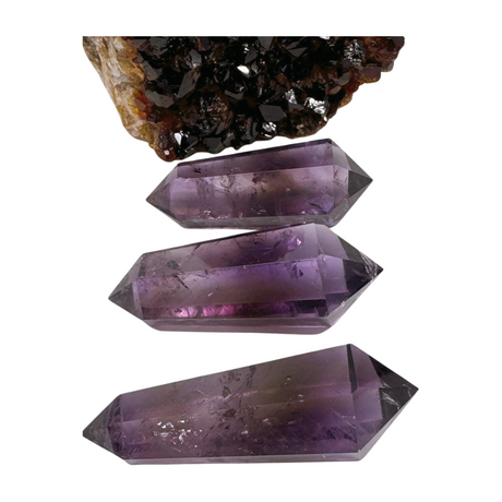 AA+ Grade Amethyst Double Terminator 6 sides 7cm - Intuition. Protection.