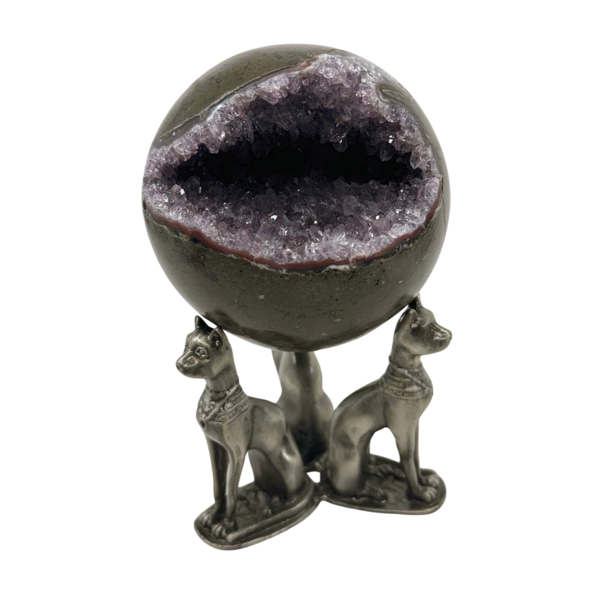 Amethyst Cluster Sphere 614g - Intuition & Protection