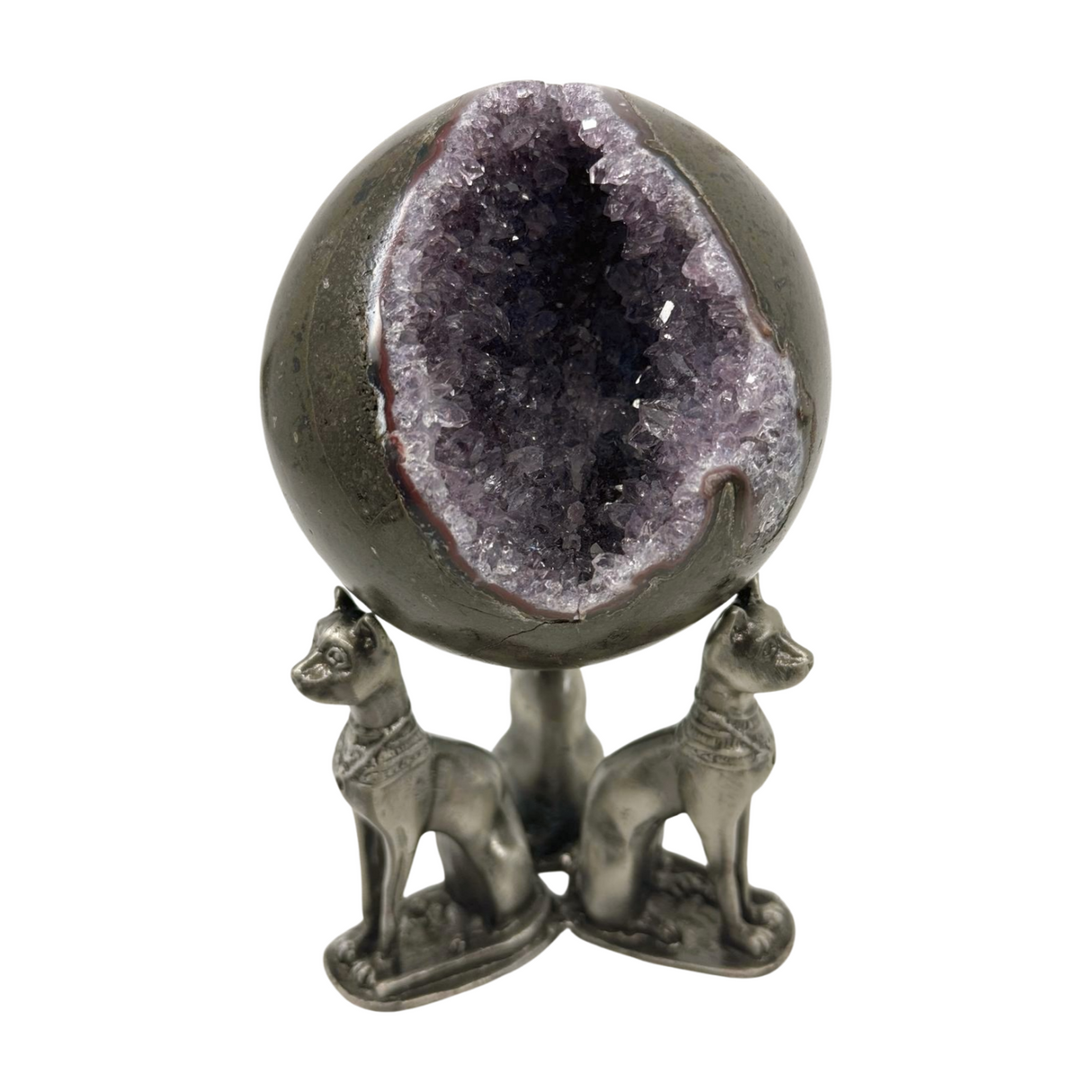 Amethyst Cluster Sphere 614g - Intuition & Protection