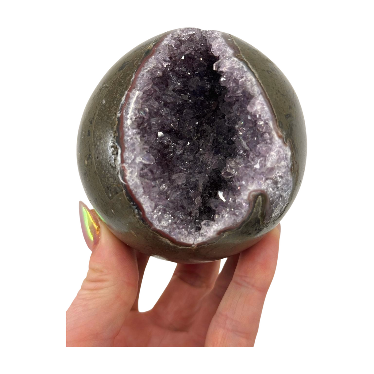 Amethyst Cluster Sphere 614g - Intuition & Protection