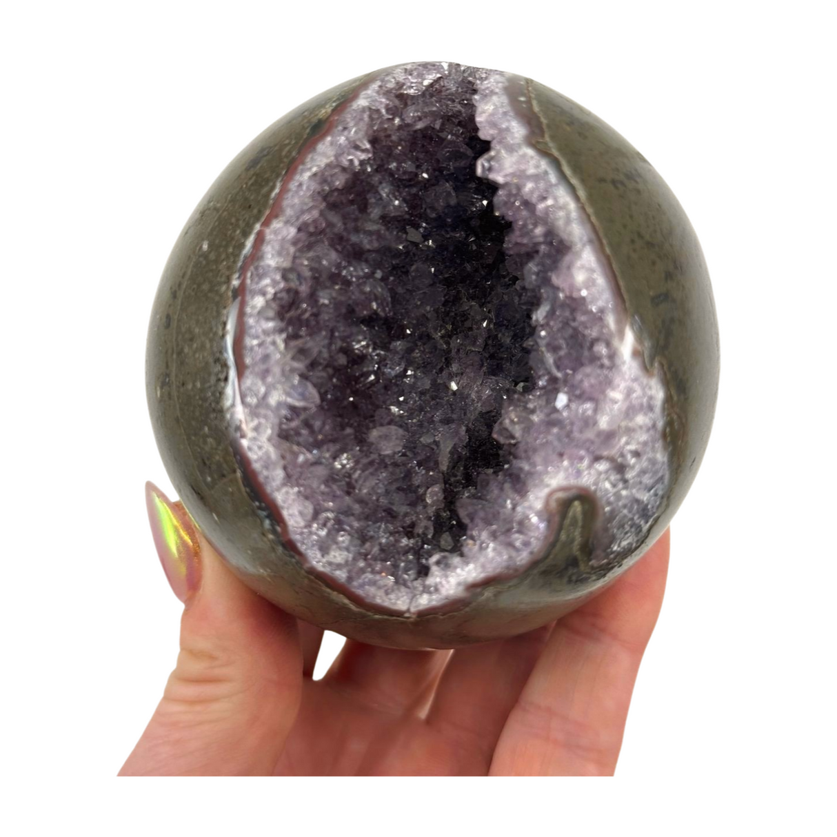 Amethyst Cluster Sphere 614g - Intuition & Protection