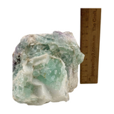 Green Fluorite Chunk with Purple Fluorite Back 1.2kilos- Clearing Energy. Clarity. Memory.