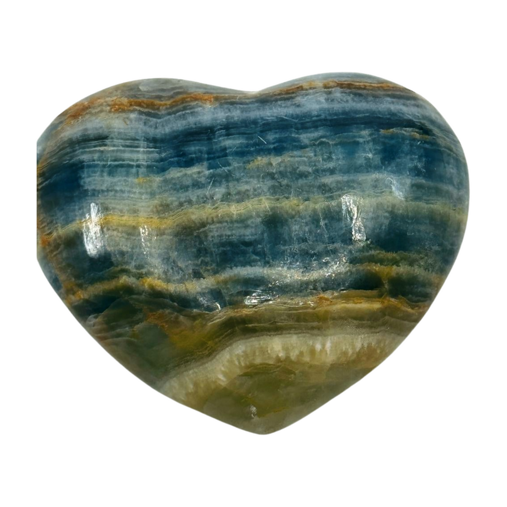 Blue Onyx Heart - Peace. Happiness.