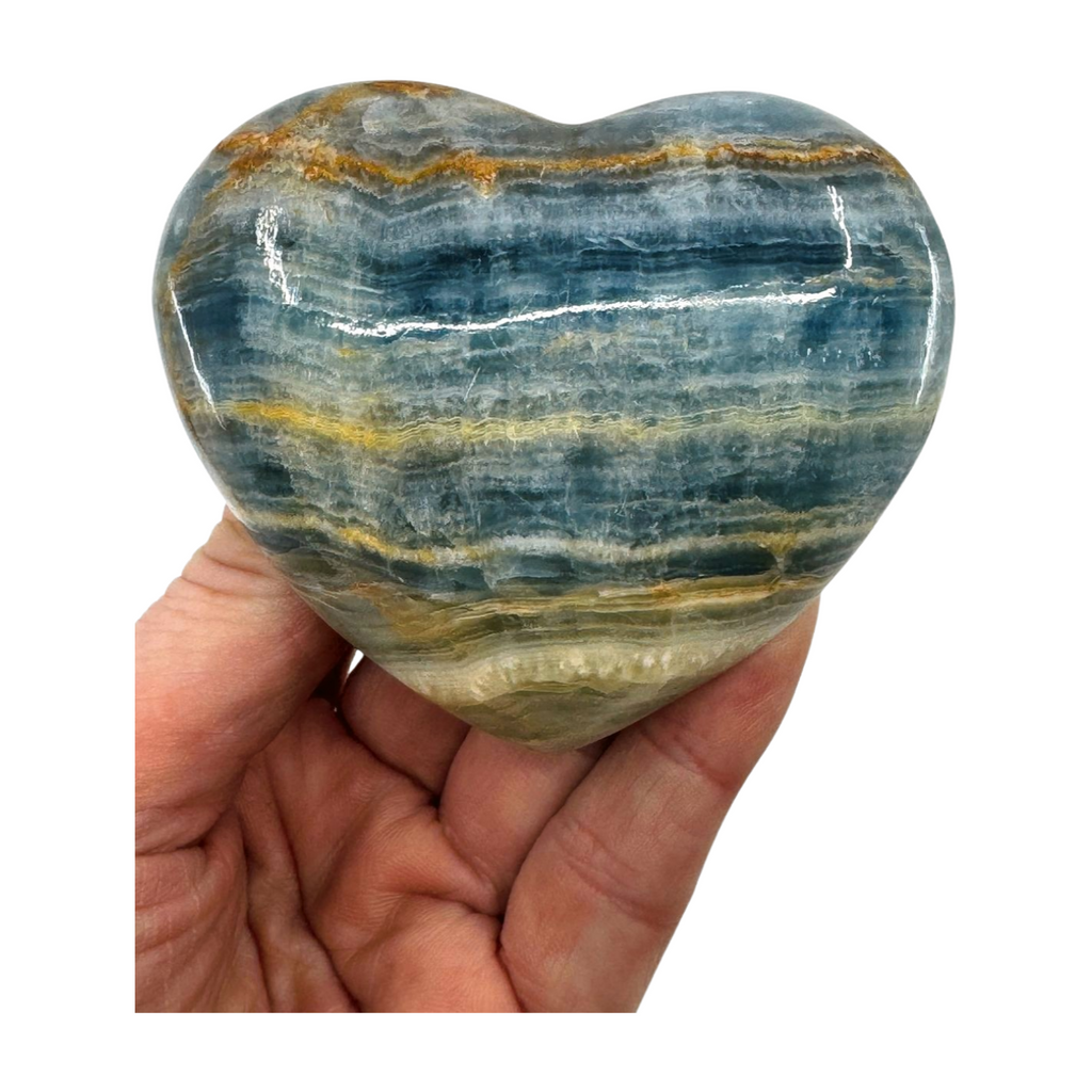 Blue Onyx Heart - Peace. Happiness.