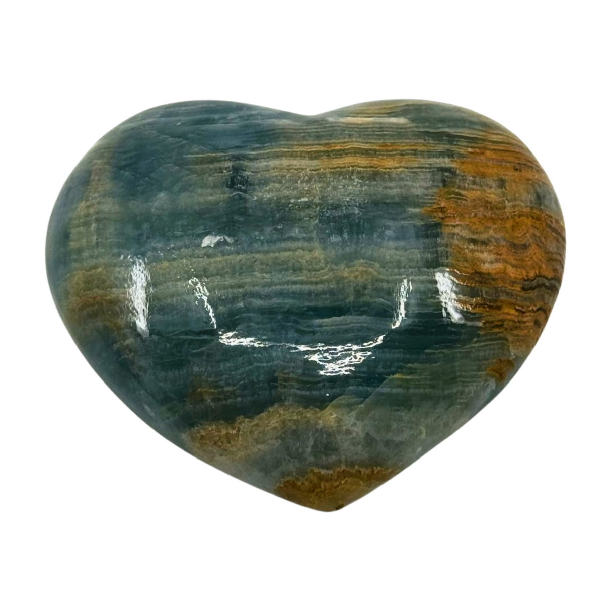 Blue Onyx Heart - Peace. Happiness.