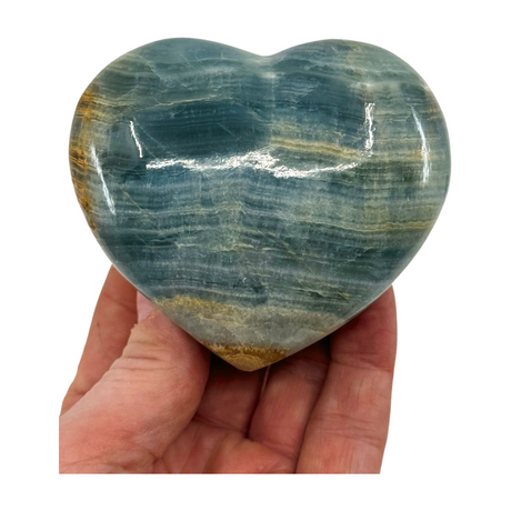 Blue Onyx Heart - Peace. Happiness.