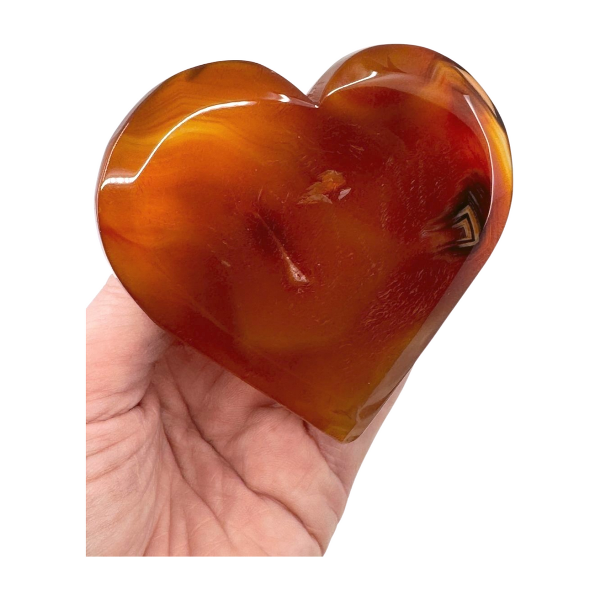 Carnelian Heart 159g - "I am full of creative energy and new ideas."