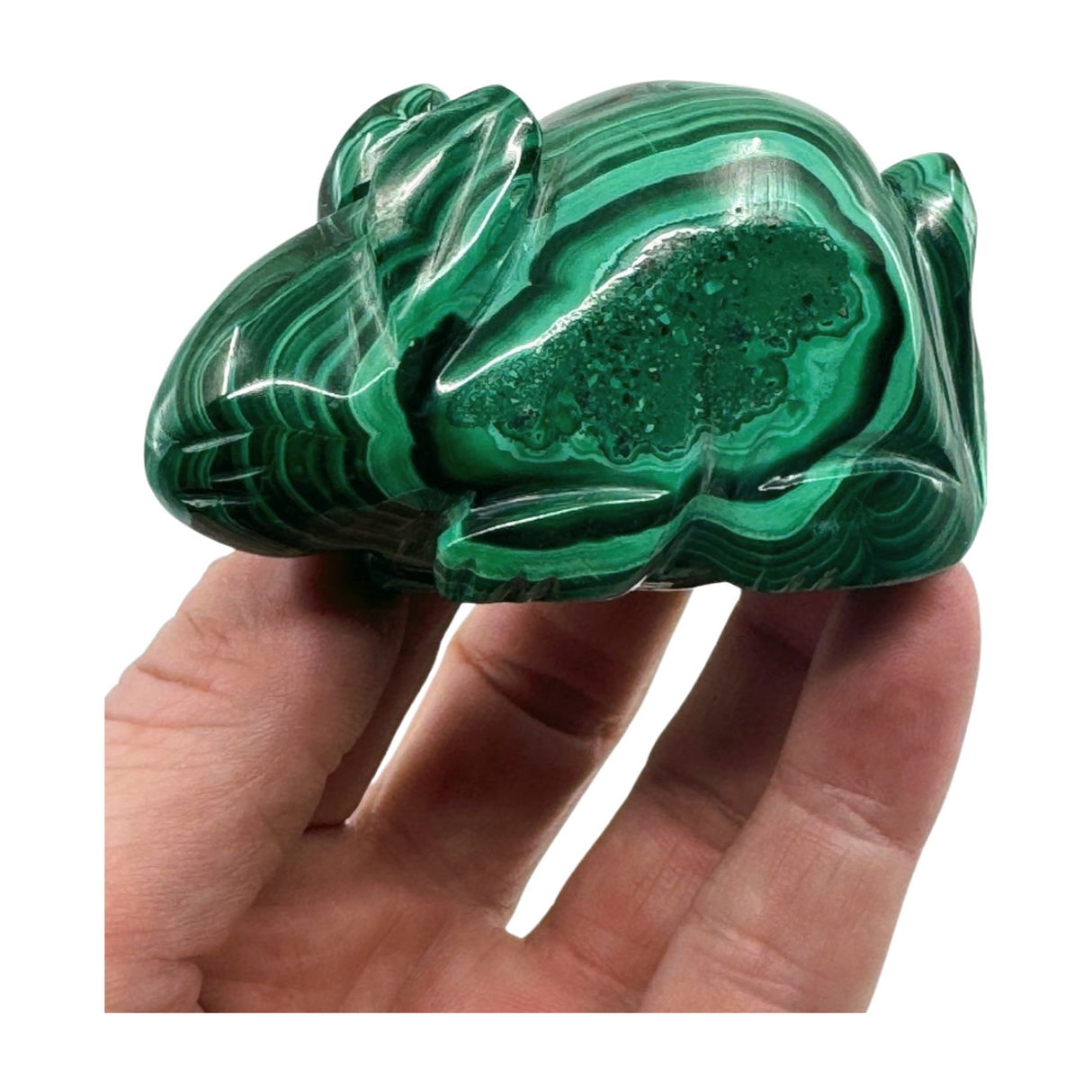 Malachite Mouse Hand-carved - Amplifies Energy