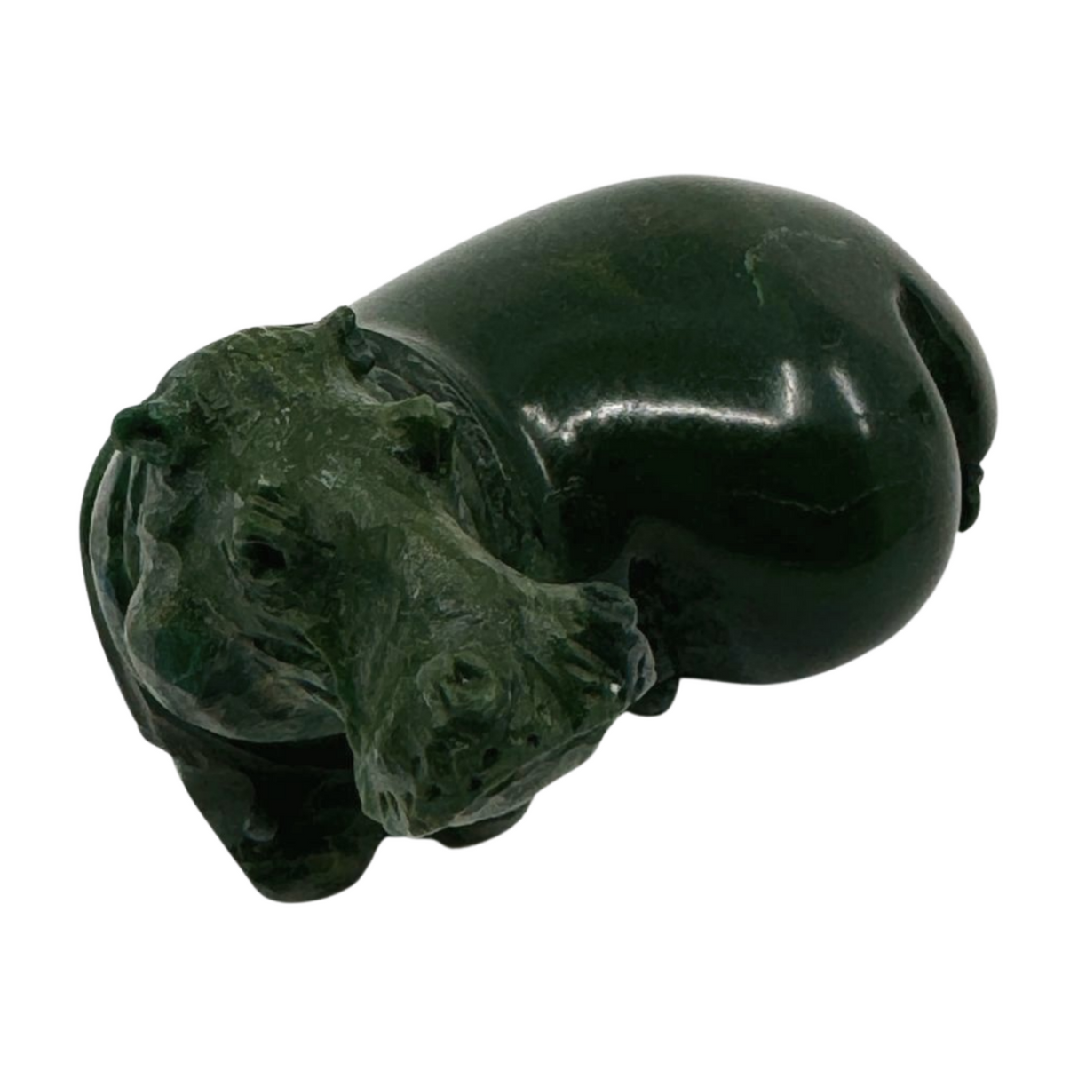 Serpentine Hippo Carving - "I allow healing energy to flow through me easily and freely."