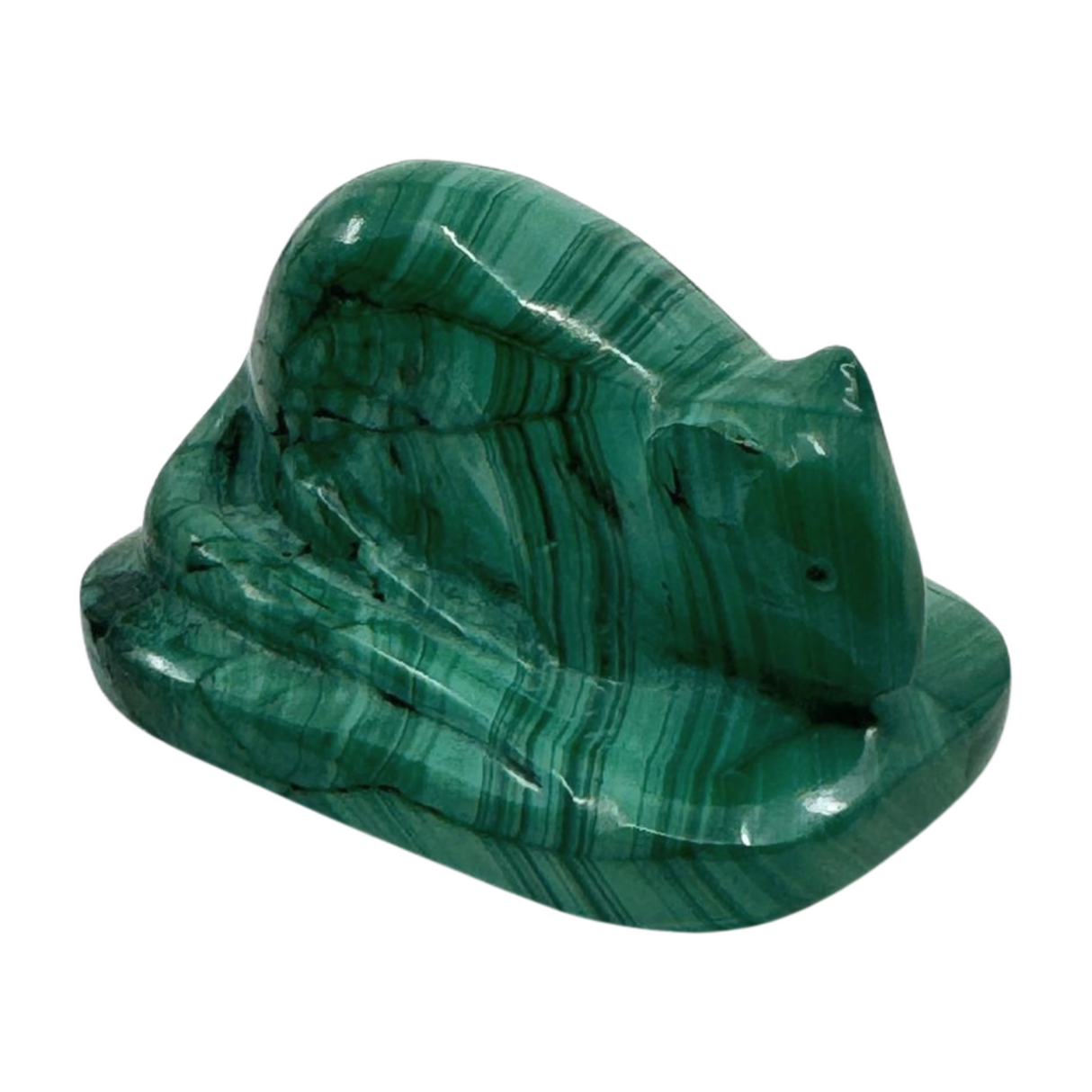 Malachite Mouse Hand-carved - Amplifies Energy