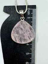 Rose Quartz Silver Pendant & Chain - “I radiate love, beauty, confidence and grace”.