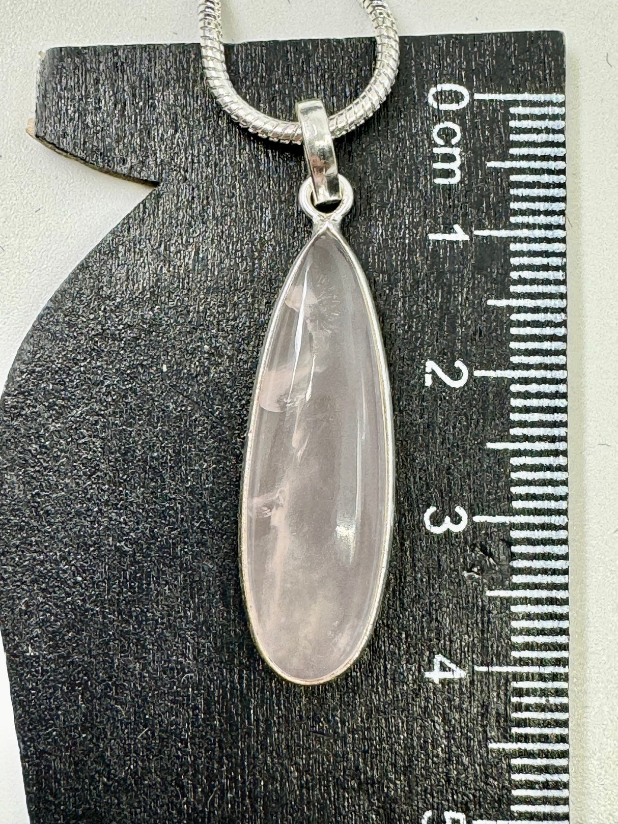 Rose Quartz Silver Pendant & Chain - “I radiate love, beauty, confidence and grace”.