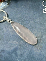 Rose Quartz Silver Pendant & Chain - “I radiate love, beauty, confidence and grace”.