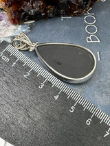 Shungite Silver XL Pendant & Chain - “I am shielded from negative energy influences’.