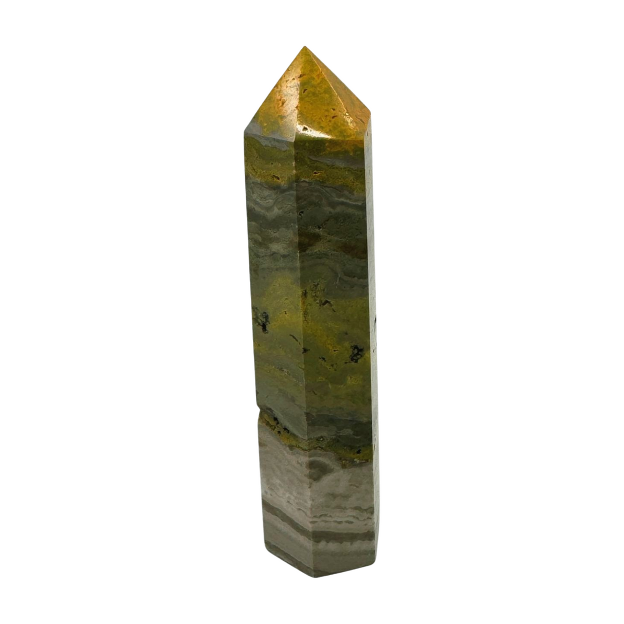 Bumble Bee Jasper Point 141g -  "I am ready to manifest my greatest dreams and desires."