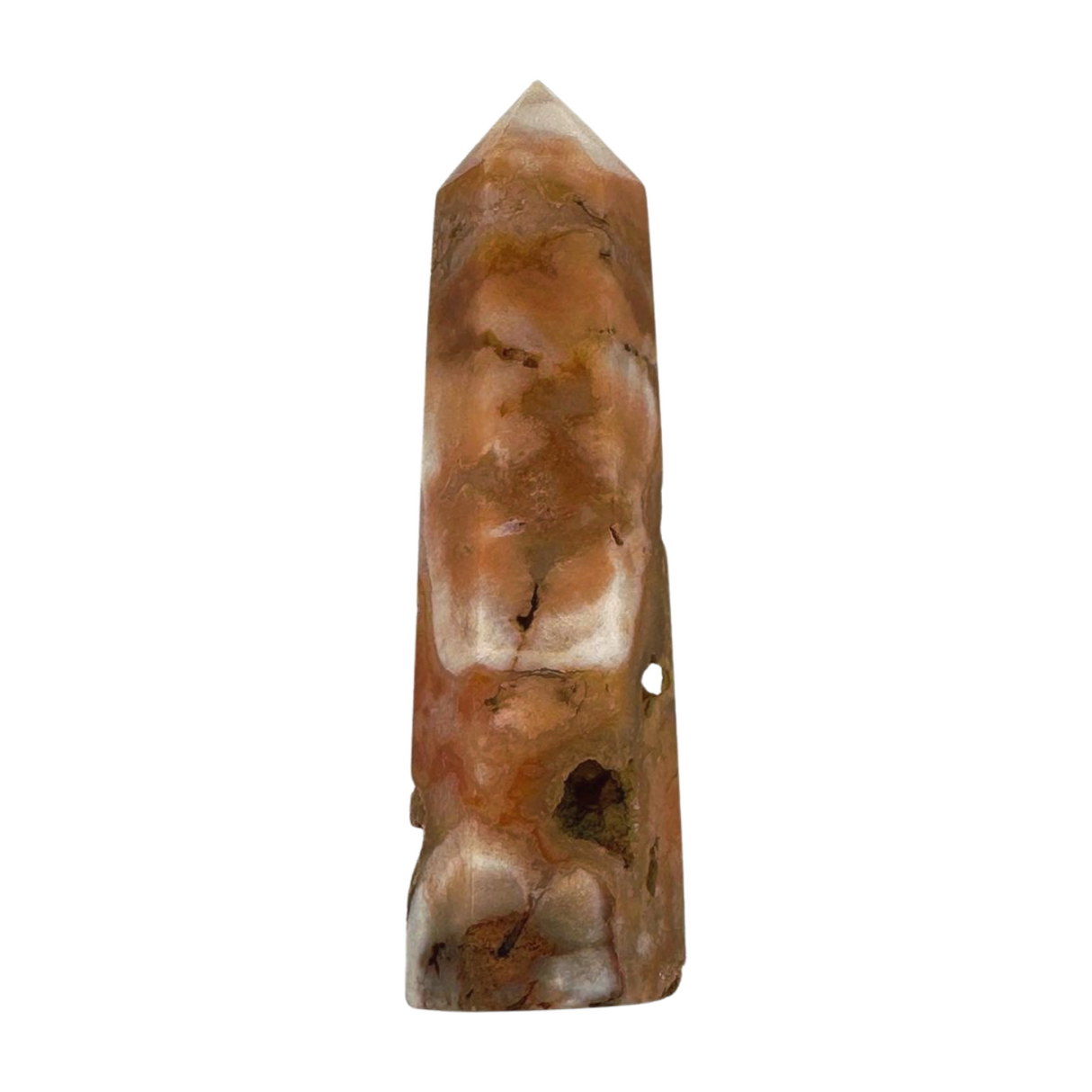 Flower Agate Point 87g - "I am living life to the fullest and reaching my potential."