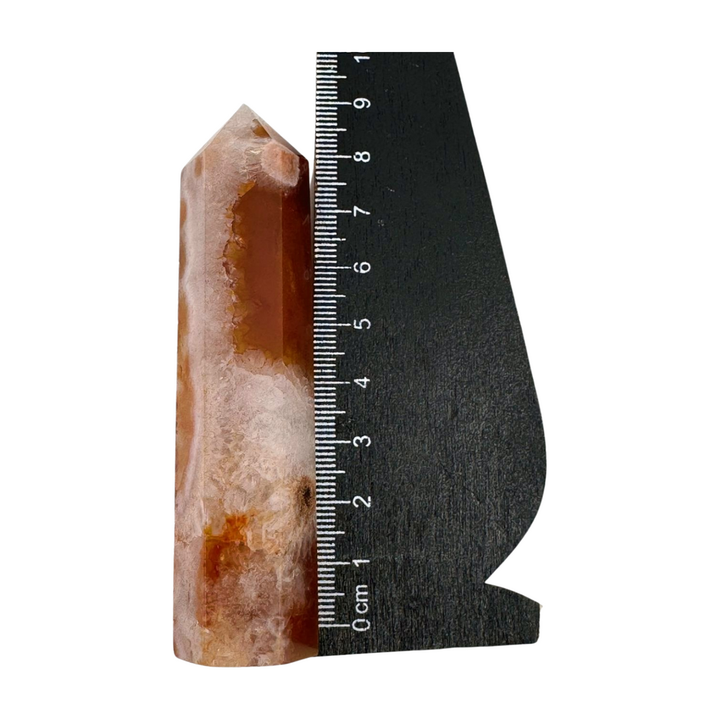 Flower Agate Point 76g - "I am living life to the fullest and reaching my potential."