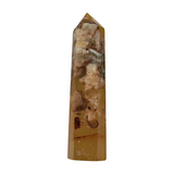 Flower Agate Point 68g - "I am living life to the fullest and reaching my potential."