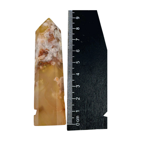 Flower Agate Point 68g - "I am living life to the fullest and reaching my potential."