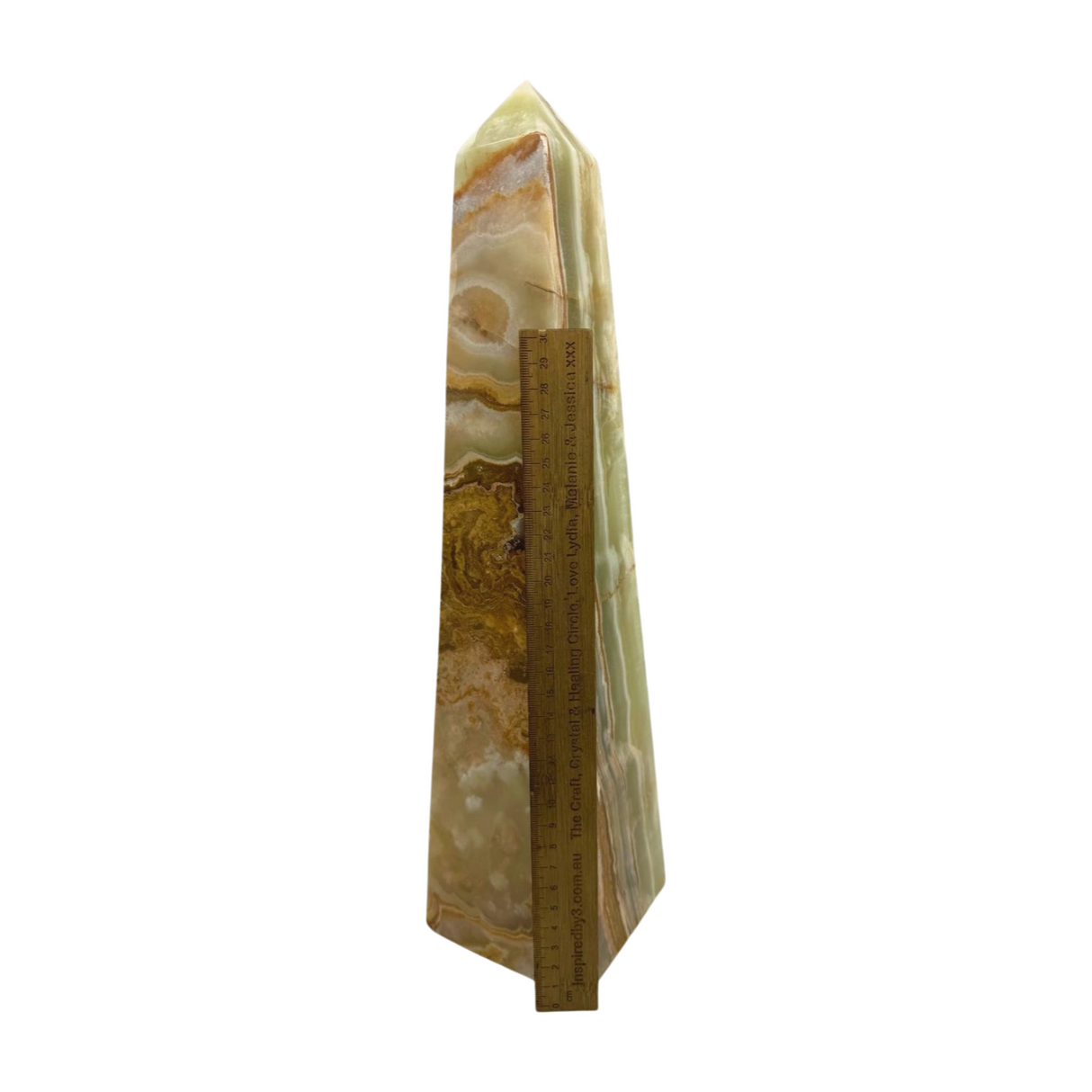 Green Onyx Tower. Large 6.4kilos  41cm - Inner Strength. Stress Relief.