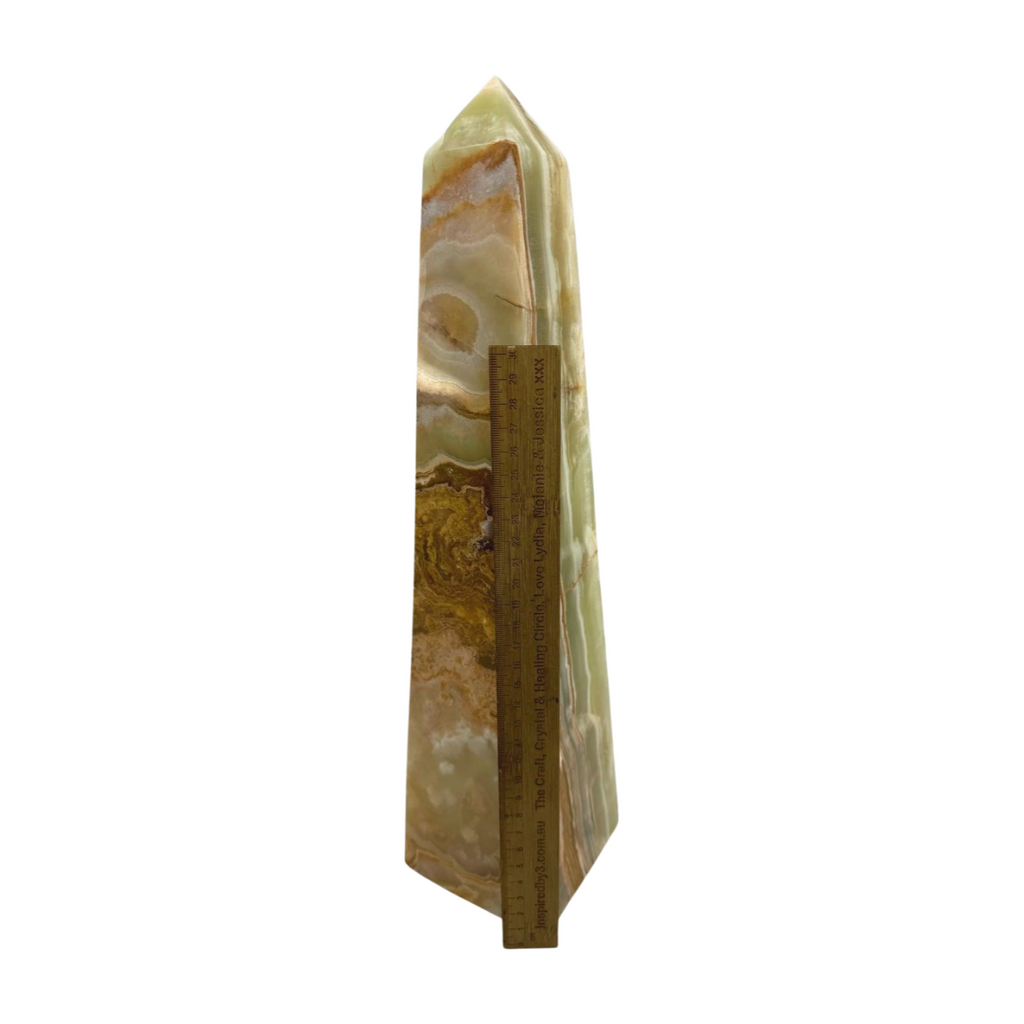 Green Onyx Tower. Large 6.4kilos  41cm - Inner Strength. Stress Relief.