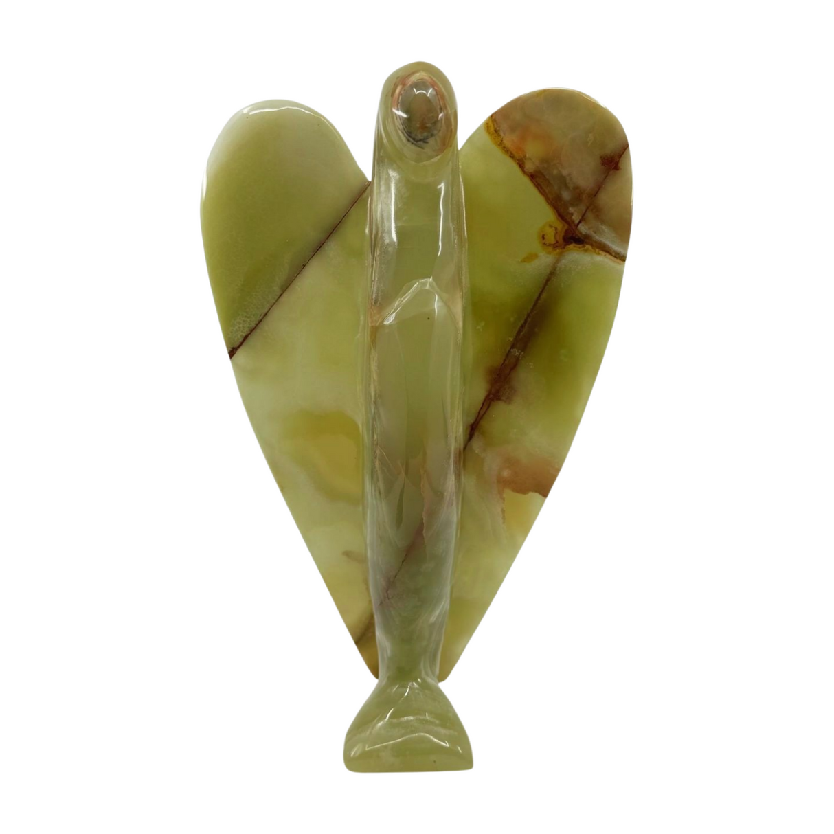 Green Onyx Angel Carving. Large 3kilos 36cm  - Inner Strength. Stress Relief.