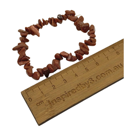 Goldstone Chip Bracelet - "I am successful and abundant in all areas of my life."