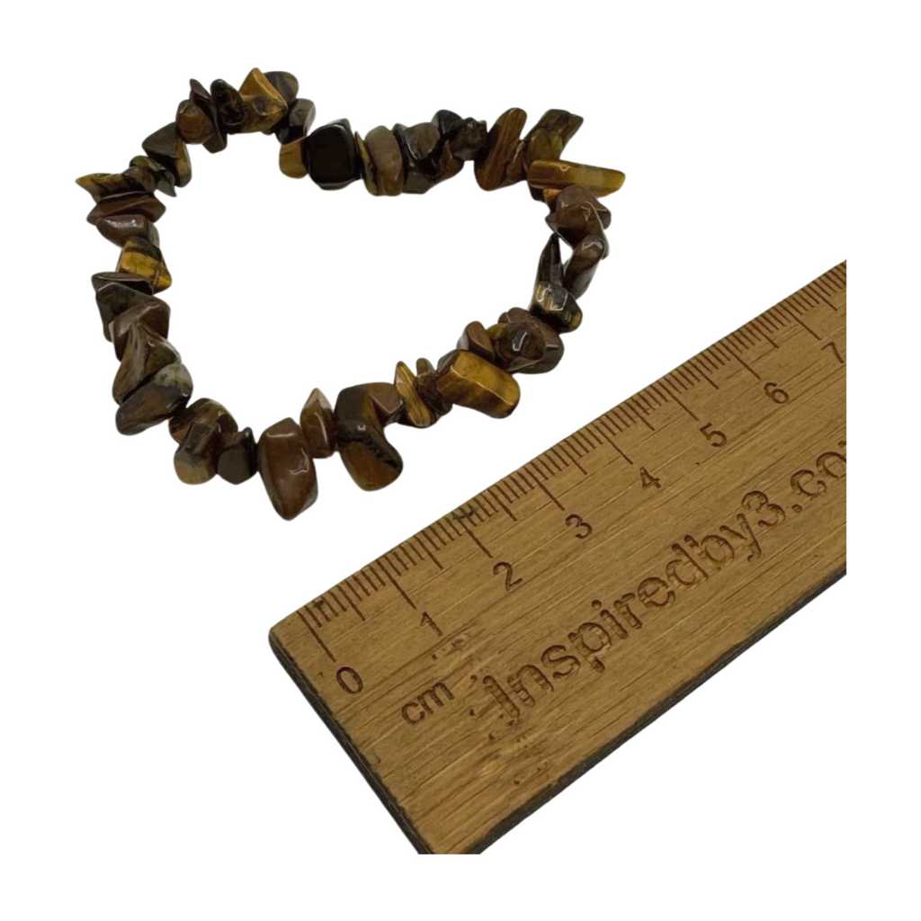 Tiger Eye Chip Bracelet -"I have the strength to overcome challenges and setbacks."