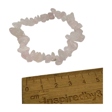 Rose Quartz Chip Bracelet - “I radiate love, beauty, confidence and grace”