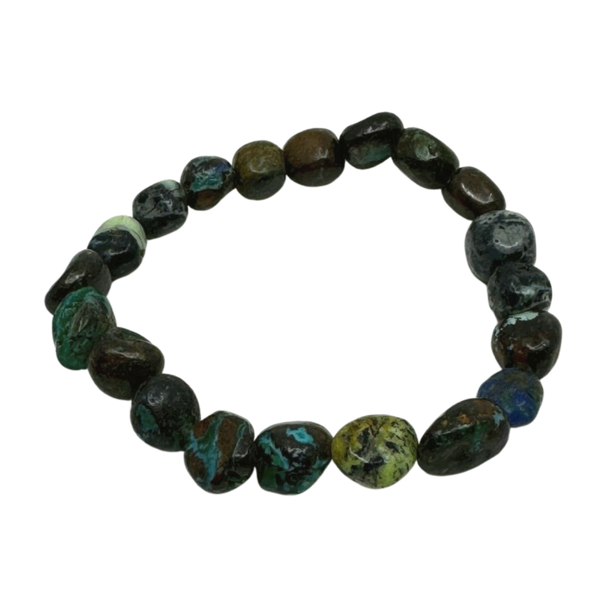 Chrysocolla Nugget Bracelet - "I am not afraid to communicate my wisdom and truth."