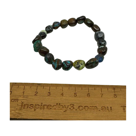 Chrysocolla Nugget Bracelet - "I am not afraid to communicate my wisdom and truth."