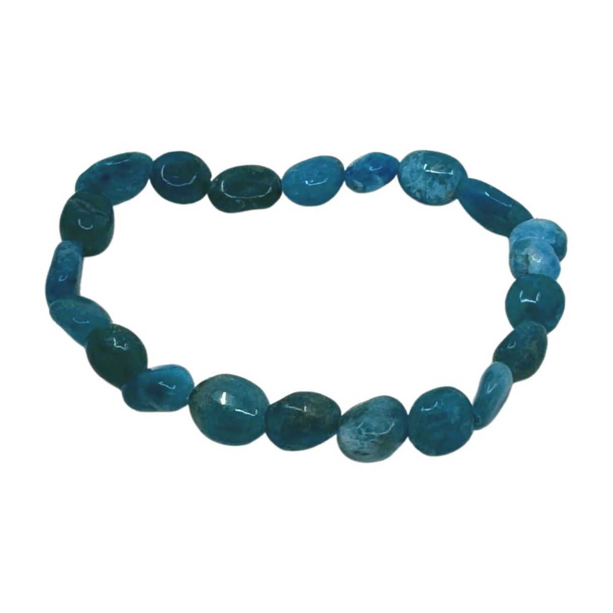 Blue Apatite Nugget Bracelet - "I work relentlessly each day to achieve my goals."