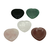 Green Aventurine Heart Shaped Worry Stone with thumb indent