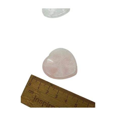 Rose Quartz Heart Shaped Worry Stone with thumb indent