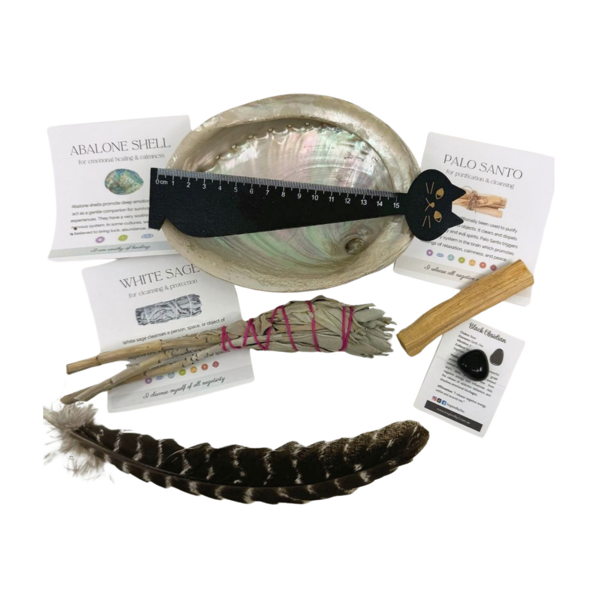 White Sage (Homegrown Sage) & Abalone Kit for Cleansing & Protection.