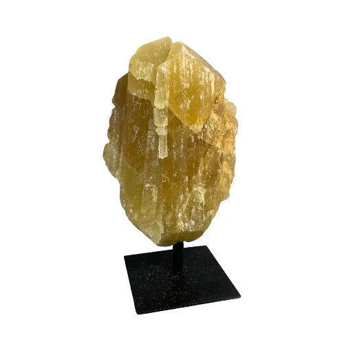 Honey Calcite on Stand - "I am ready to take immediate action to achieve my goals."