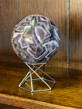 Chevron Amethyst Sphere & Stand 571g - Spiritual Journey