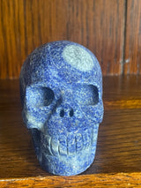 Lapis Lazuli Skull Carving 340g - Concentration