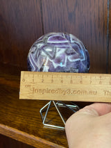 Chevron Amethyst Sphere & Stand 571g - Spiritual Journey