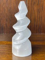 Selenite Unicorn Horn 11cm - Spiritual Growth & Meditation