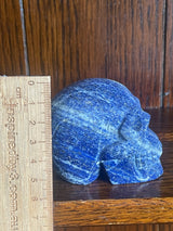 Lapis Lazuli Skull Carving 340g - Concentration