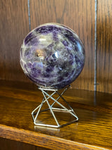 Chevron Amethyst Sphere & Stand 571g - Spiritual Journey