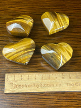 Tiger Eye Gold Hearts - Strength. Protection.