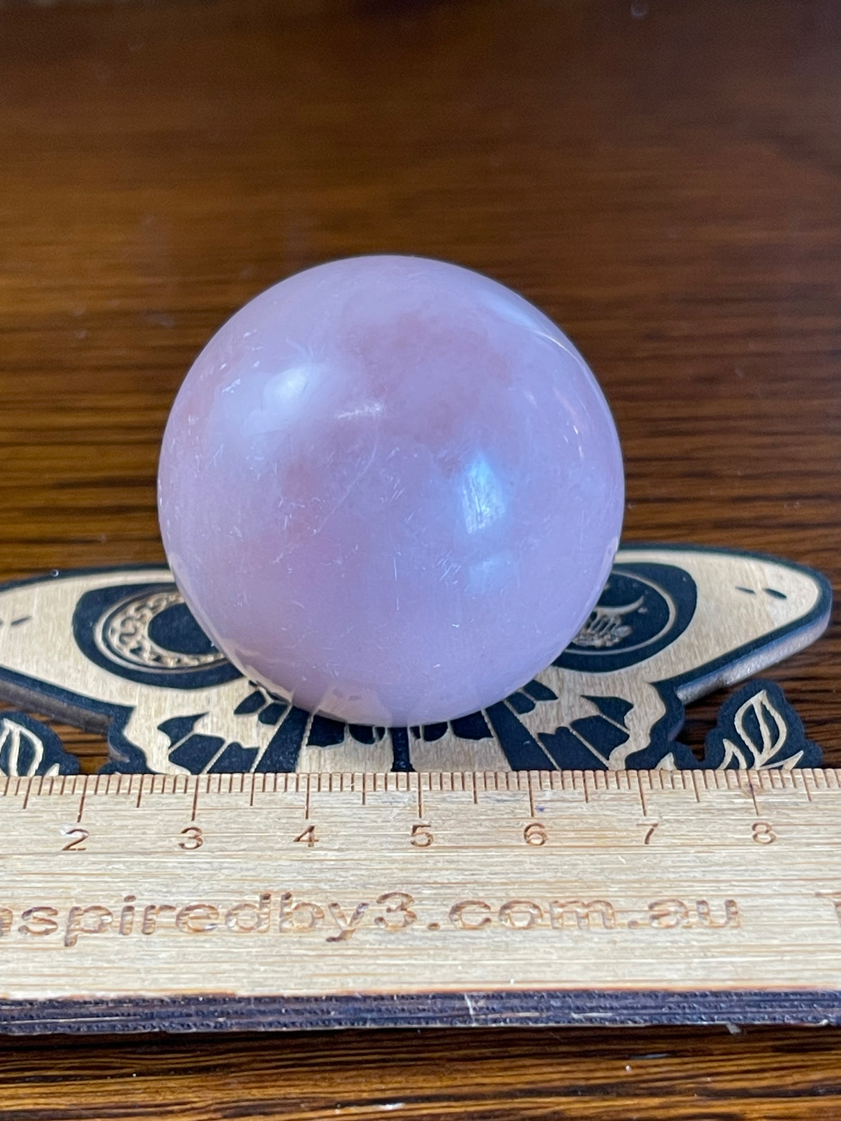 Pink Opal Sphere & Stand 133g - Emotional Healing